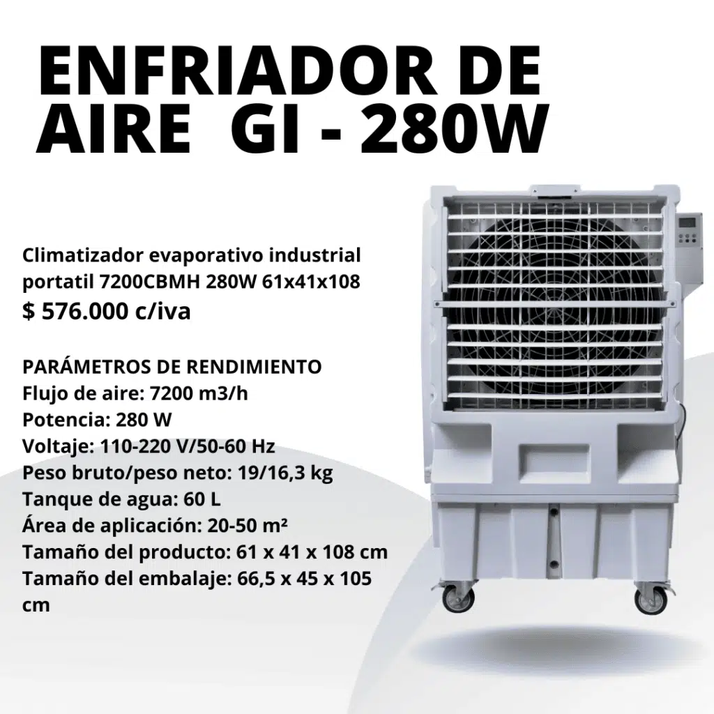 Grupo Industrial | Enfriador de aire portátil en Chile 02 5